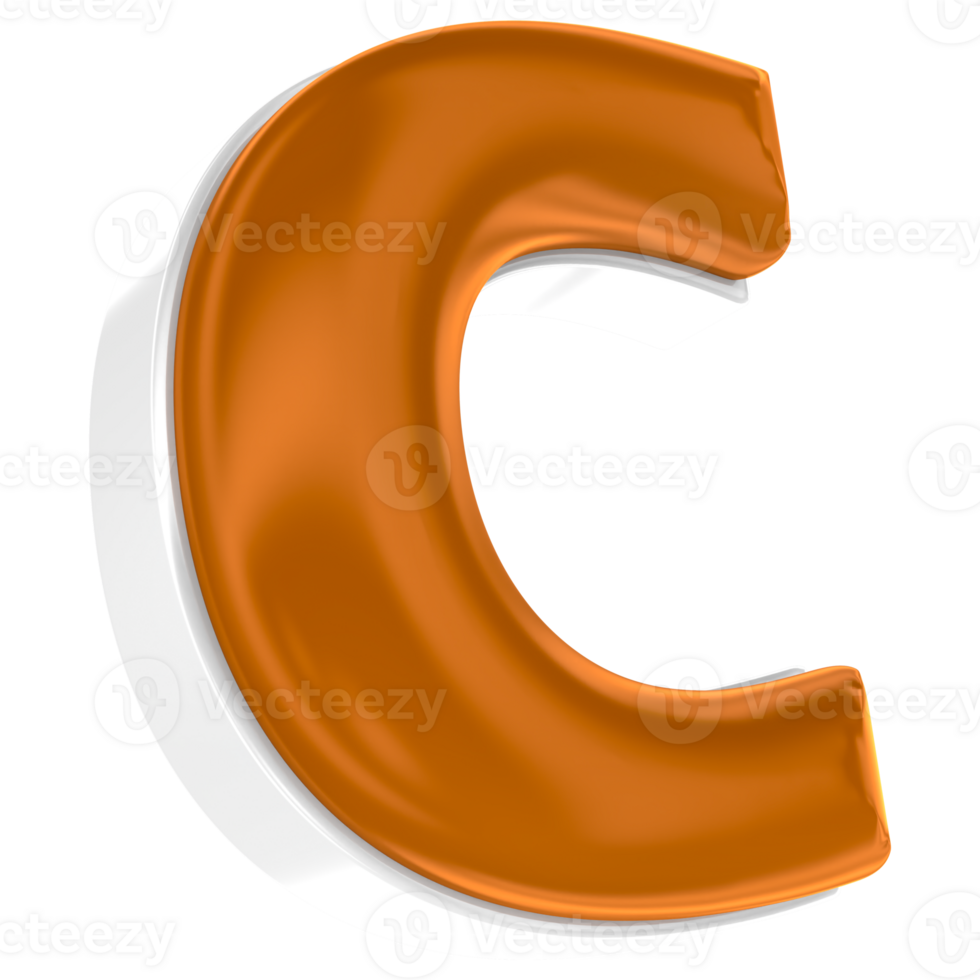 C Font Chocolate 3D Render png