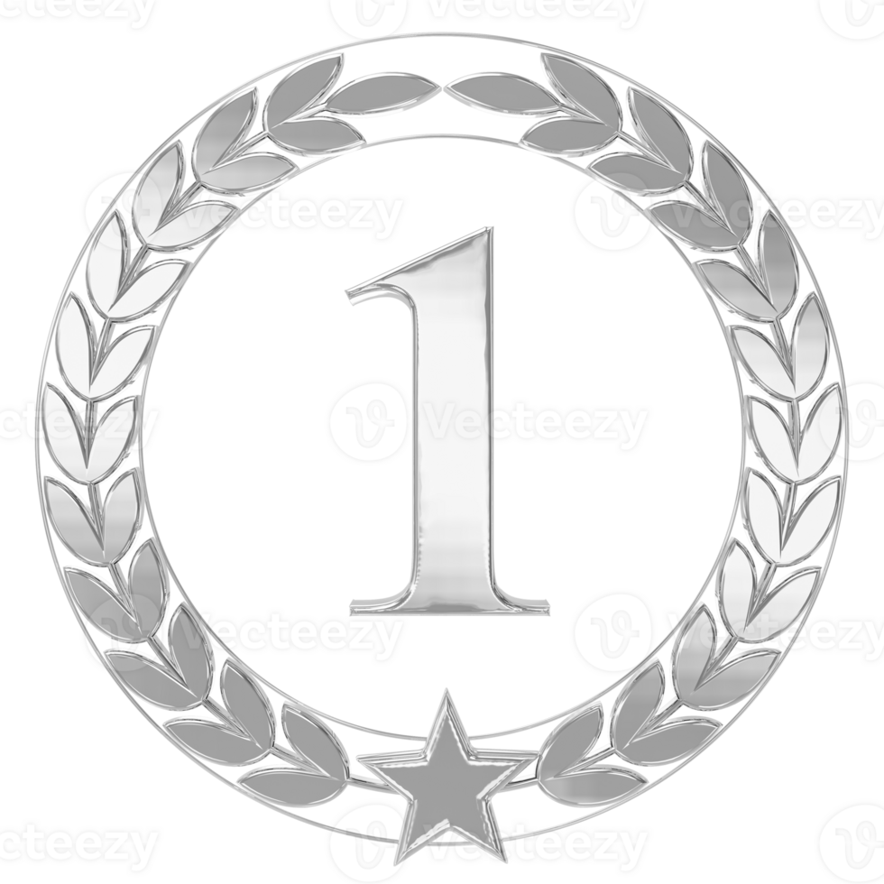 Anniversary Number 1 Silver png