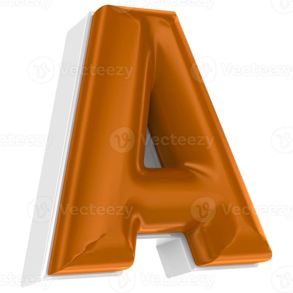 A Font Chocolate 3D Render png