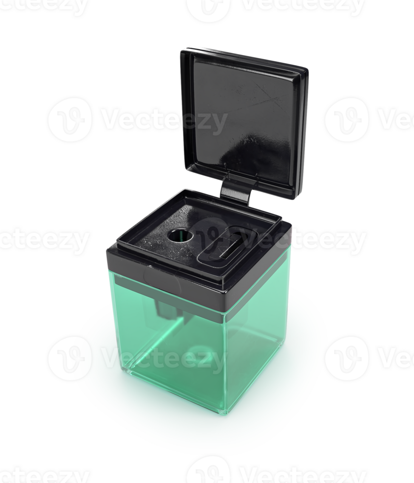 sharpener with green case and insulated black plastic for scene creation png