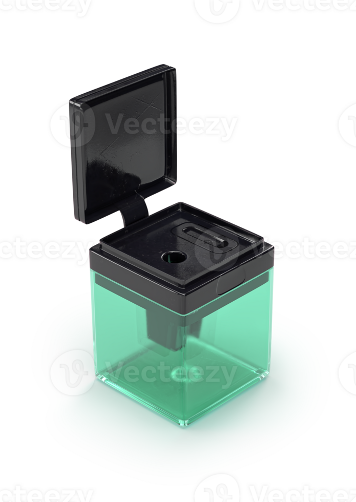 sharpener with green case and insulated black plastic for scene creation png