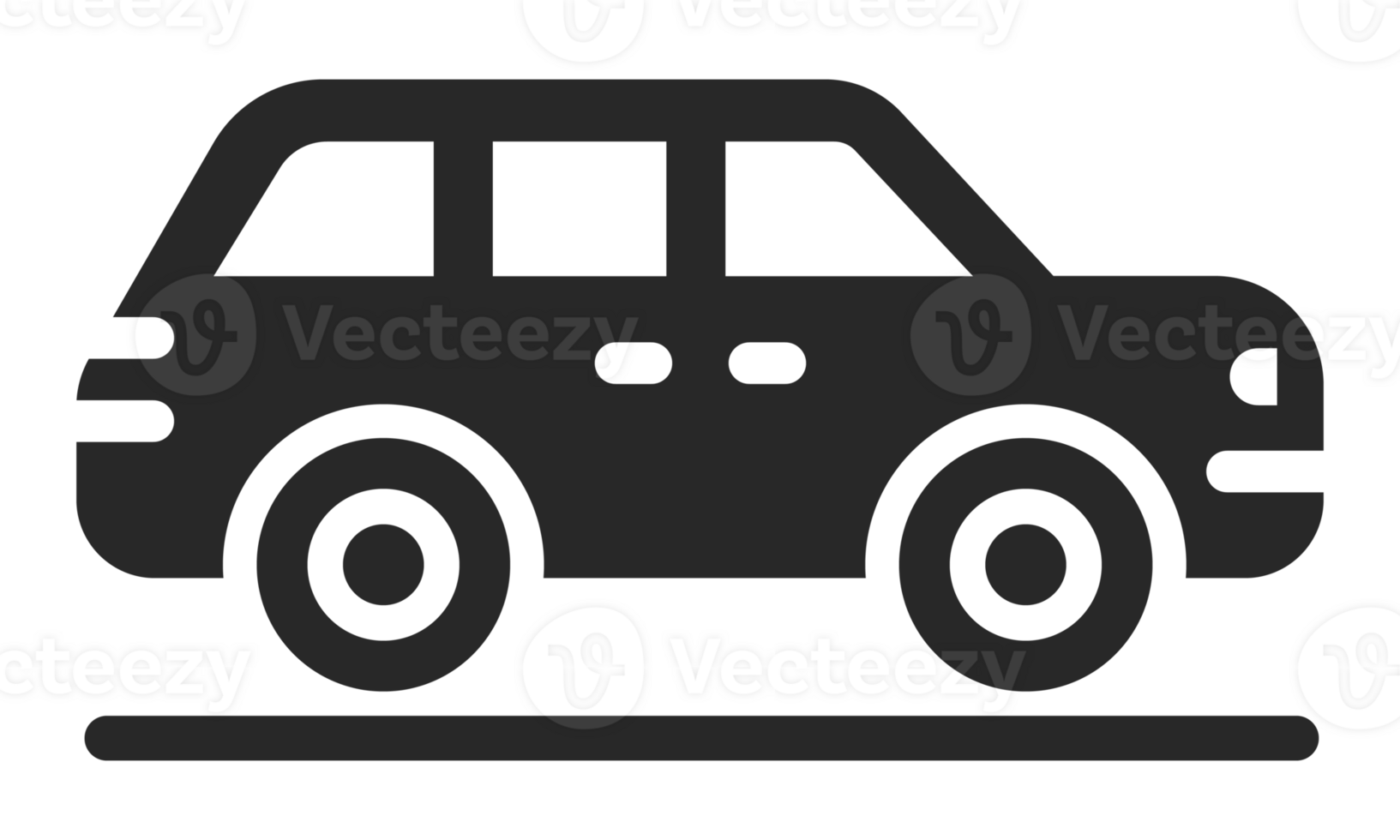 Black car icon, boxy design. png