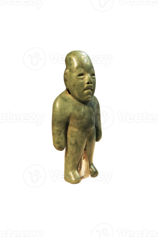 Standing Olmec jadeite figure from the Middle Preclassic Period 900 to 400 BC. No Provenience. Kimbell Art Museum, Fort Worth, TX. png