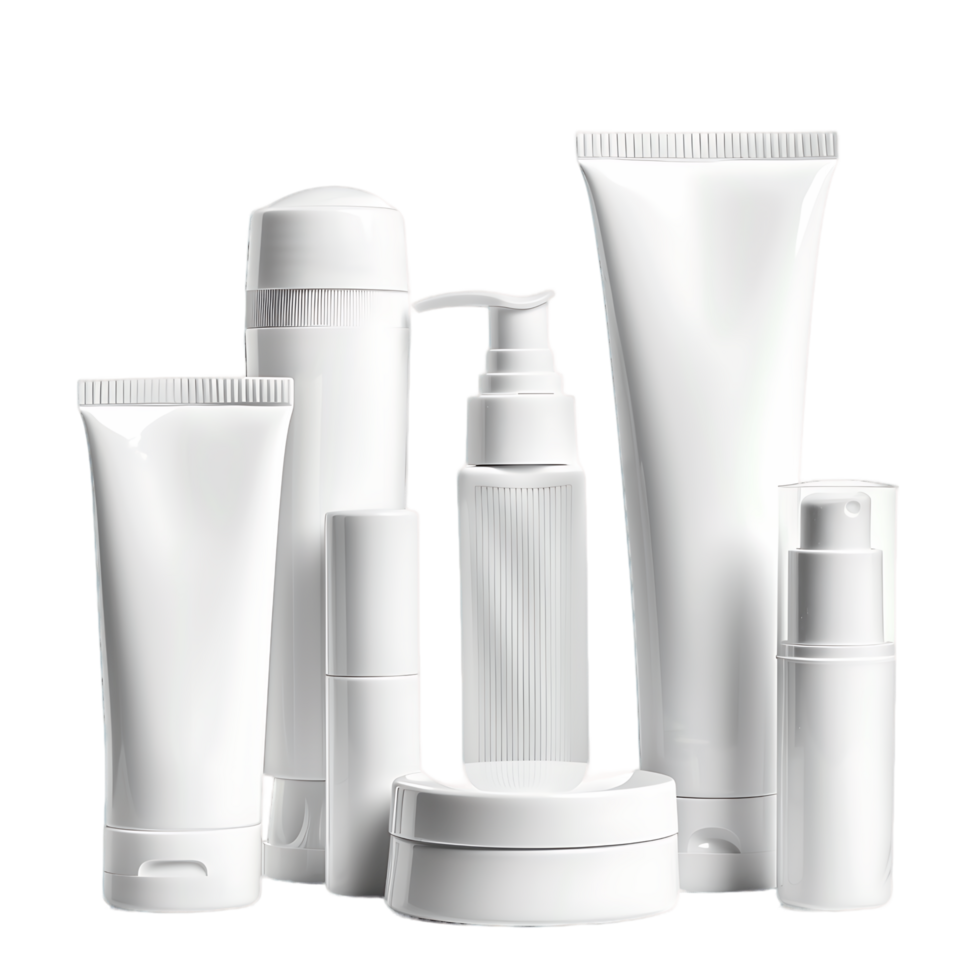 White Cosmetic Skincare Tube on Transparent Background png