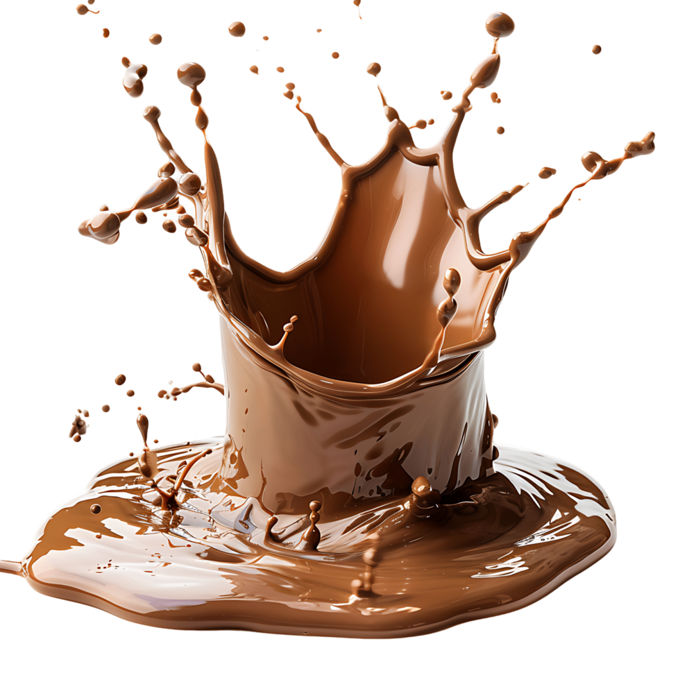 Chocolate Milk Splash on Transparent Background png
