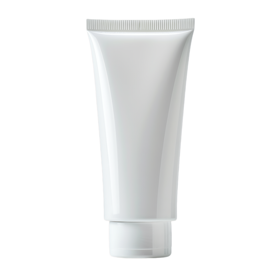 White Cosmetic Skincare Container on Transparent Background png