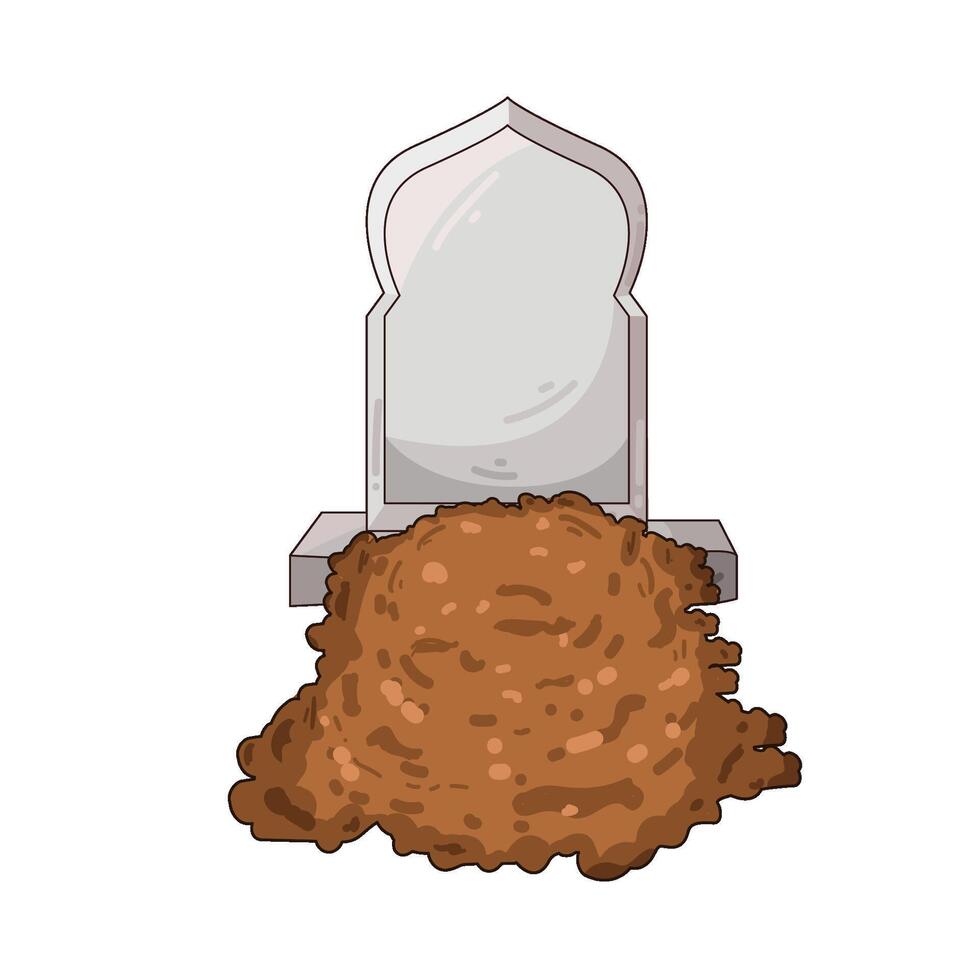 Illustration of grave vector