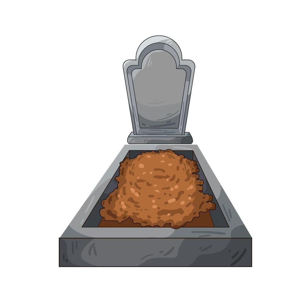 Illustration of grave vector