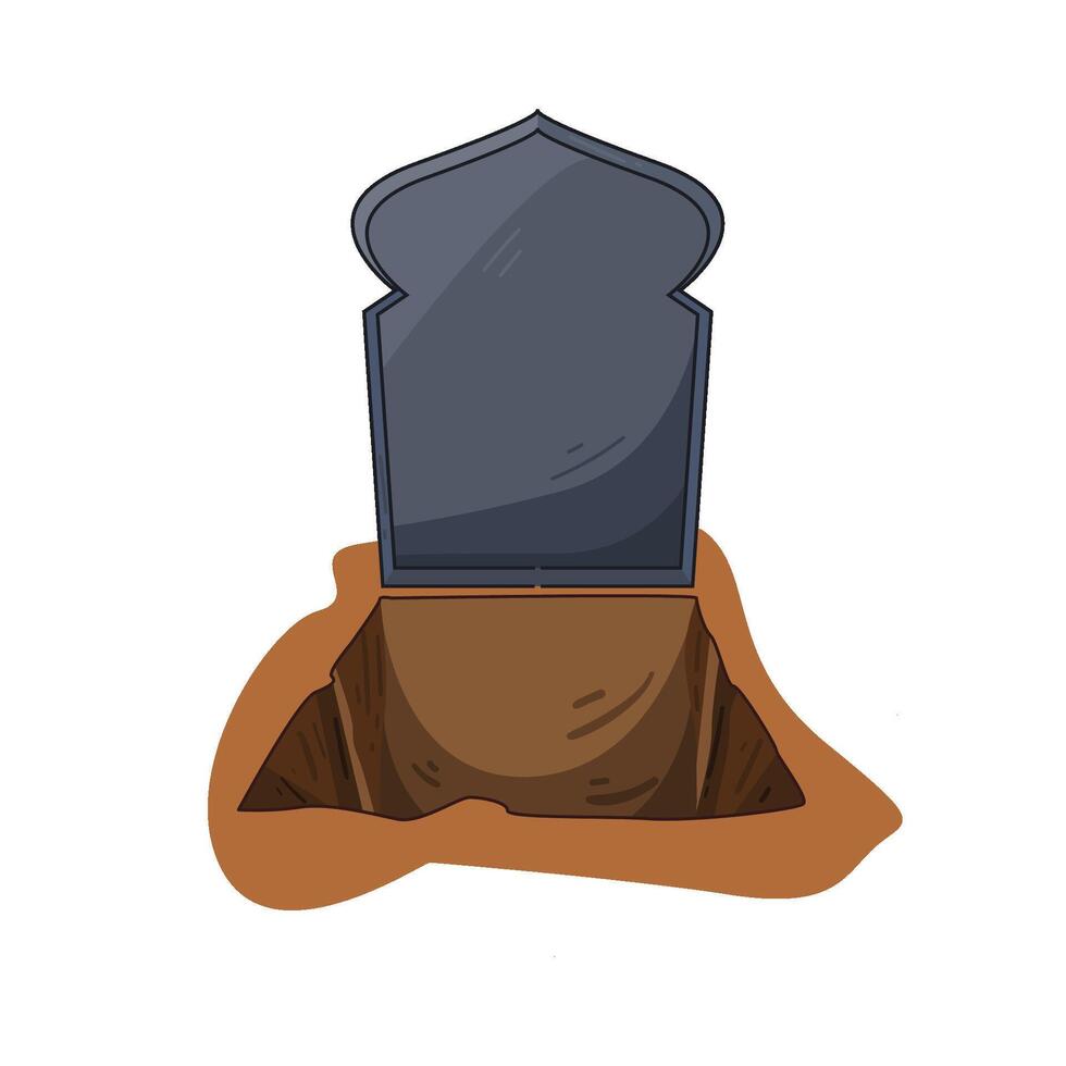 Illustration of grave vector