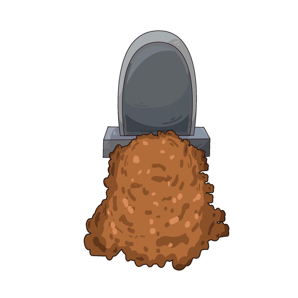 Illustration of grave vector