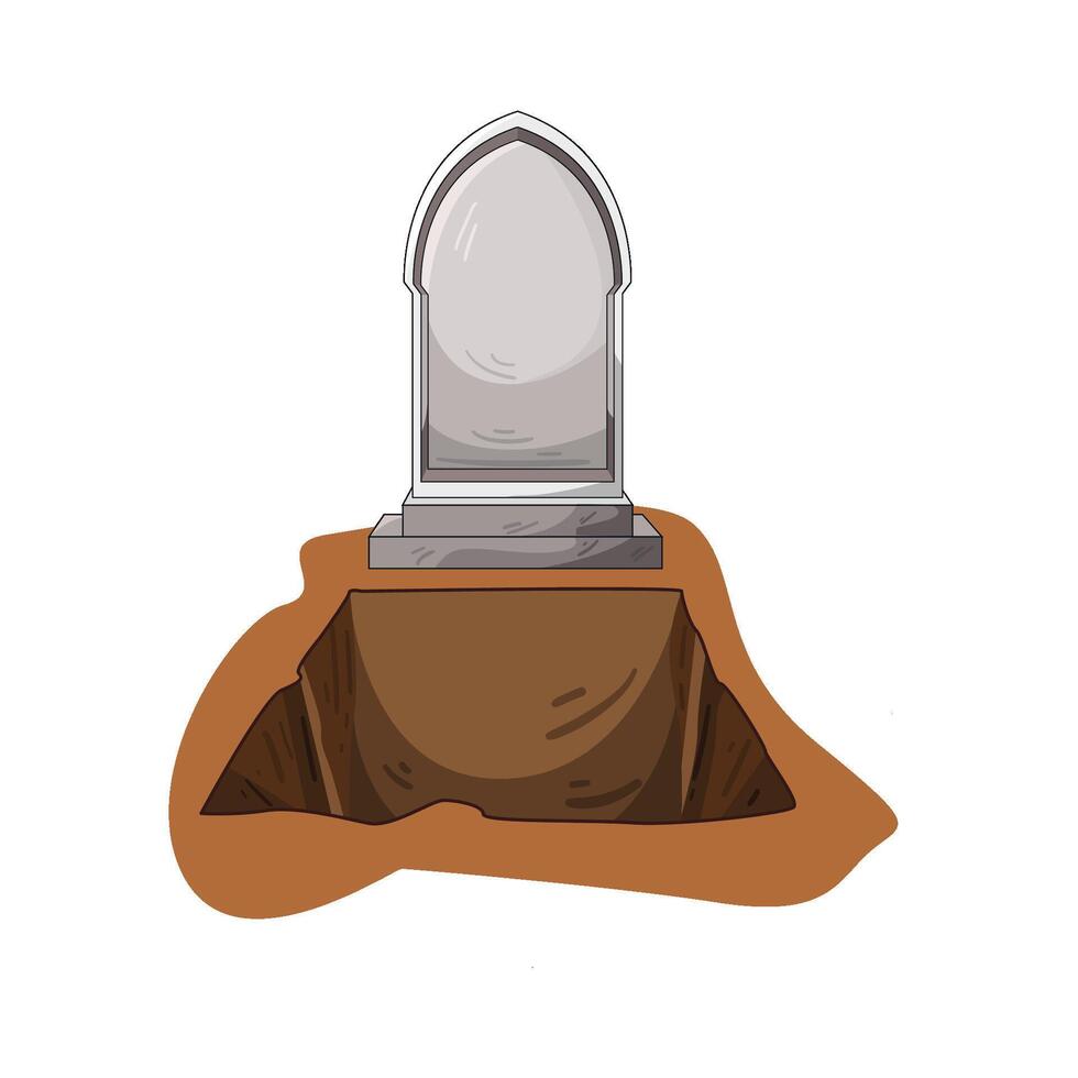 Illustration of grave vector