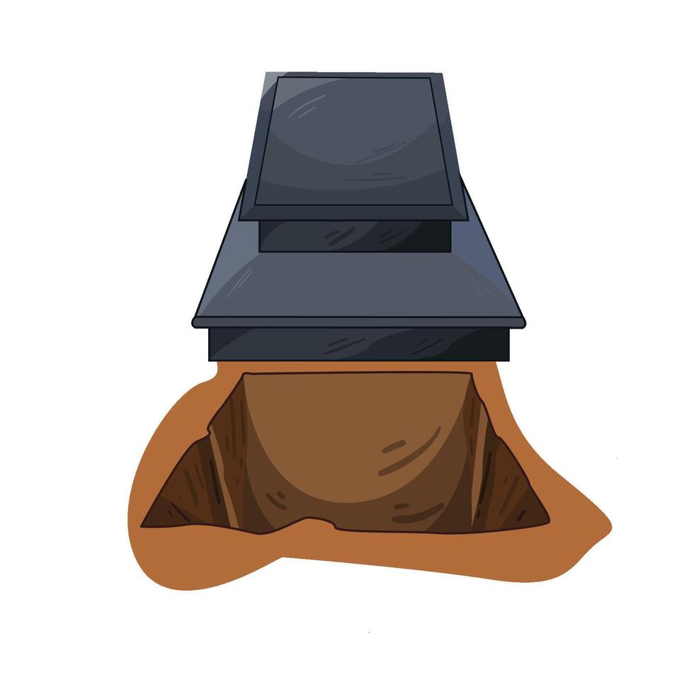 Illustration of grave vector