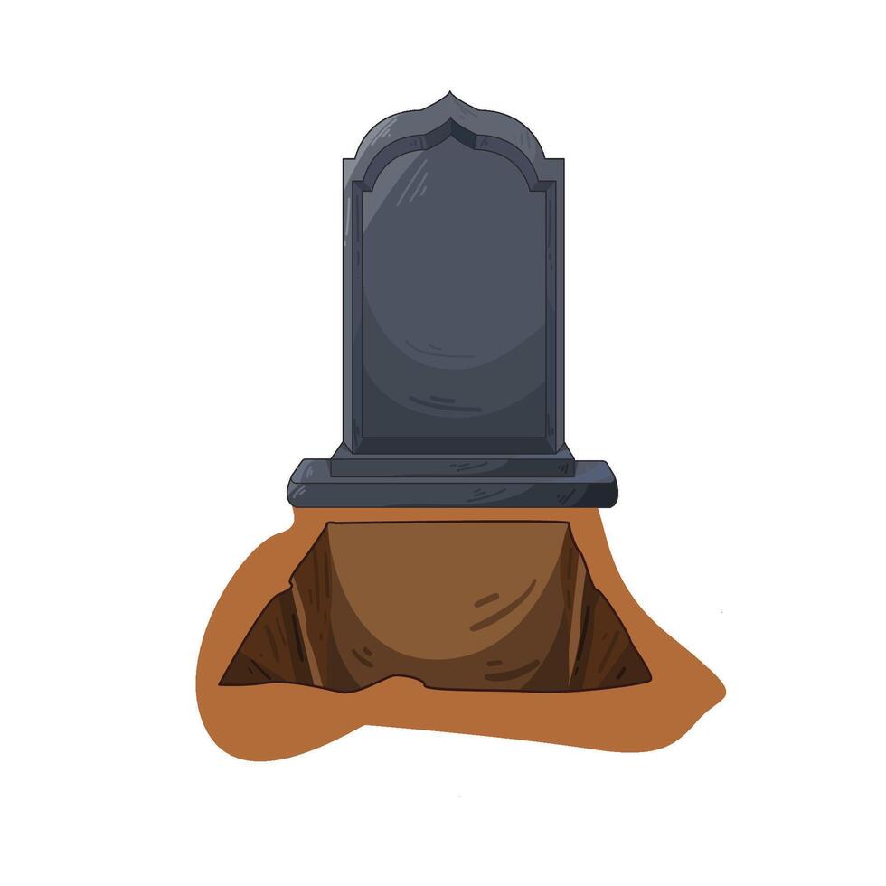 Illustration of grave vector