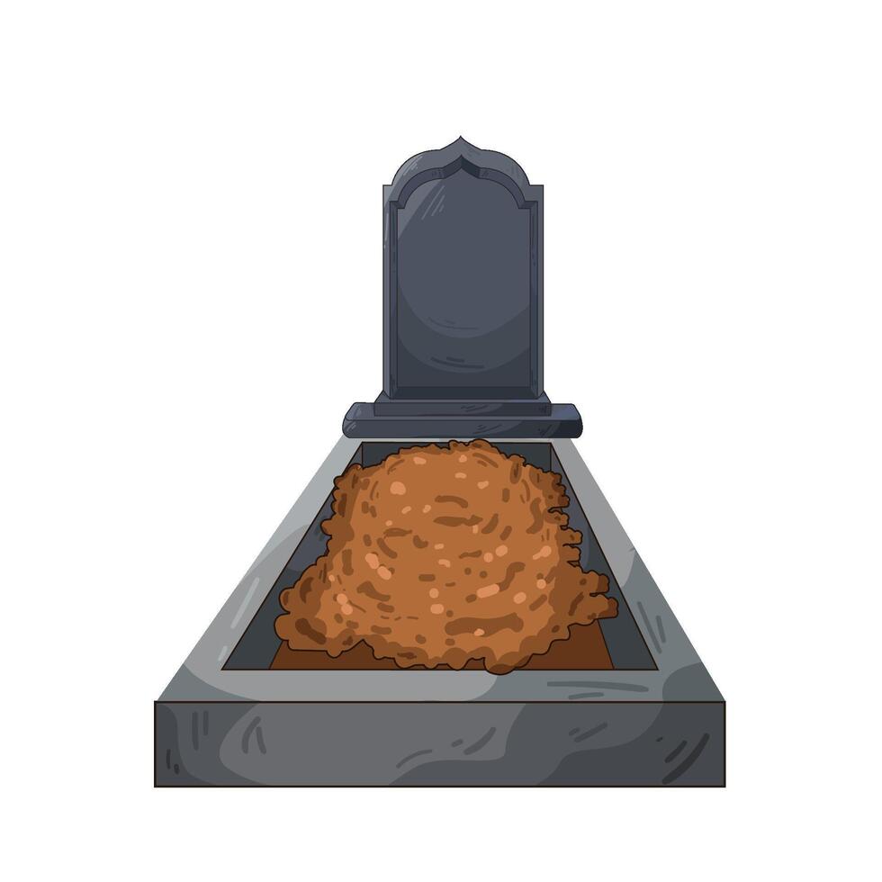 Illustration of grave vector