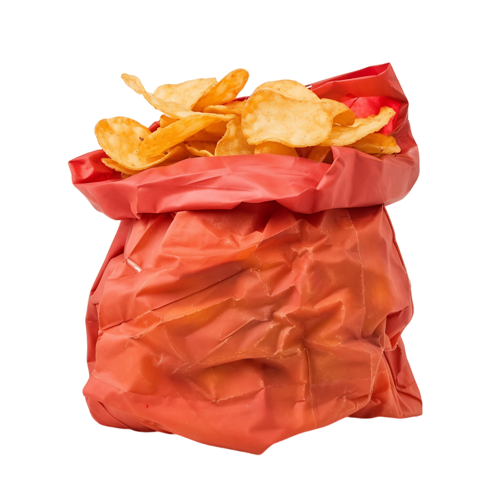 Transparent Background Isolated Bag of Chips png
