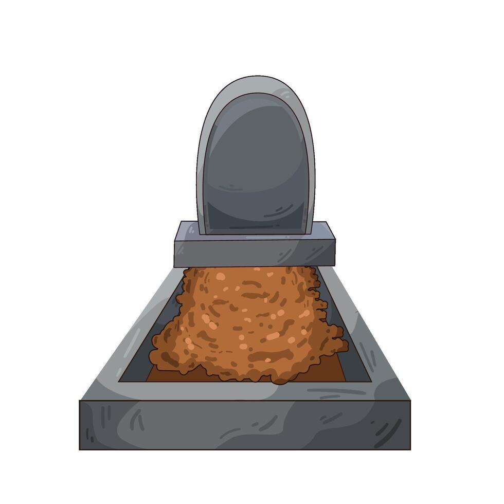Illustration of grave vector