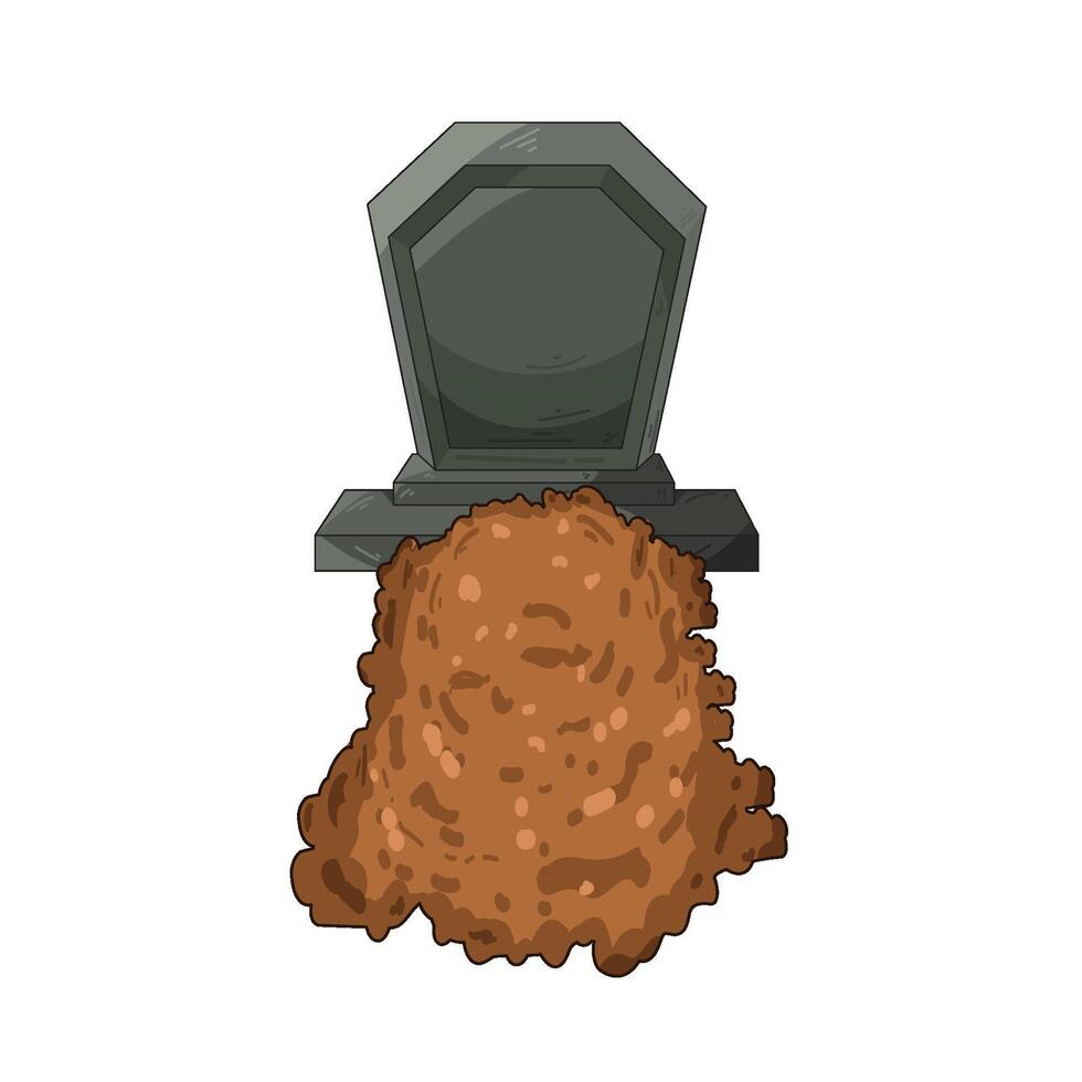 Illustration of grave vector