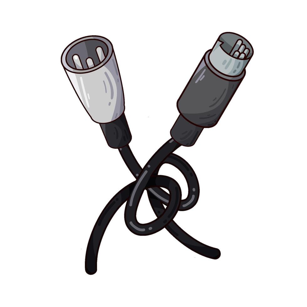 Illustration of jack connector vector