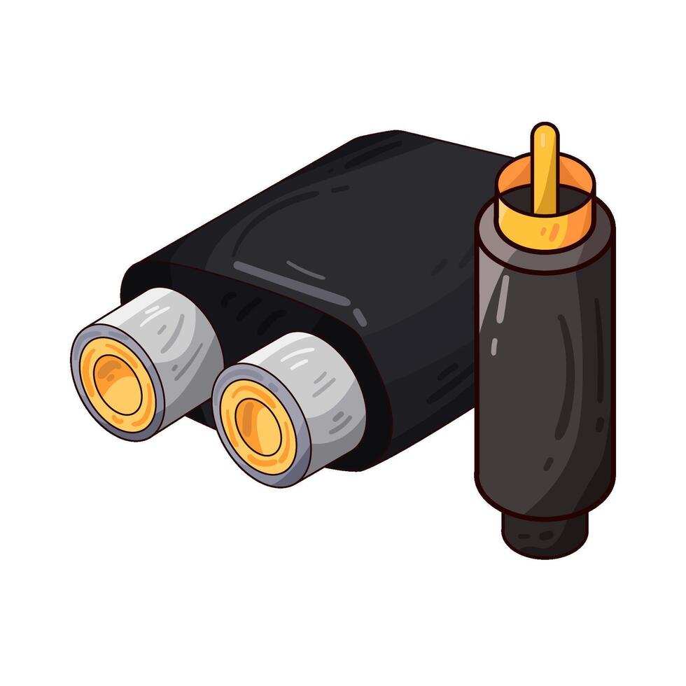 Illustration of jack connector vector
