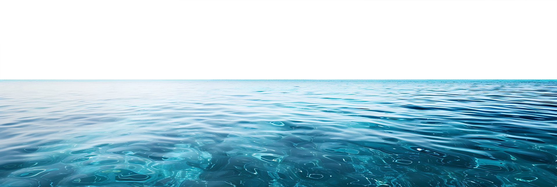 Blue Water Surface on Transparent Background Cutout png