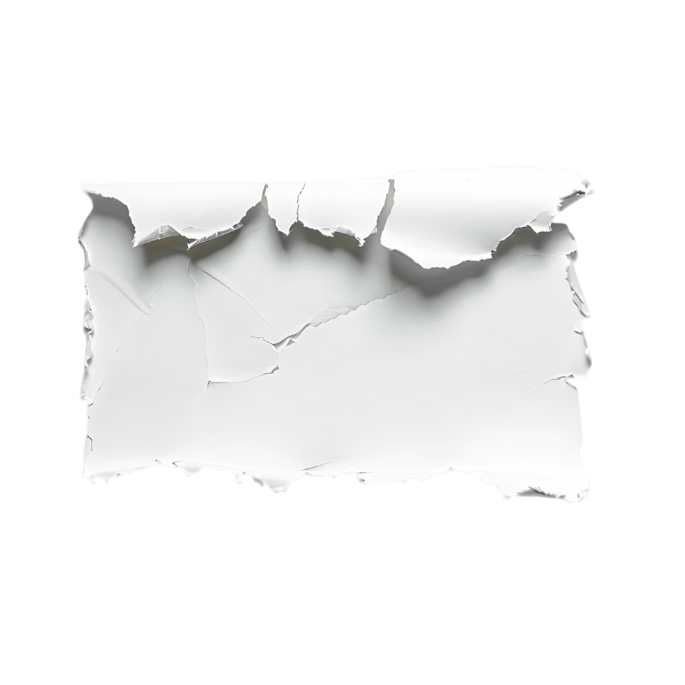Clear Background Isolated White Paper Tear png
