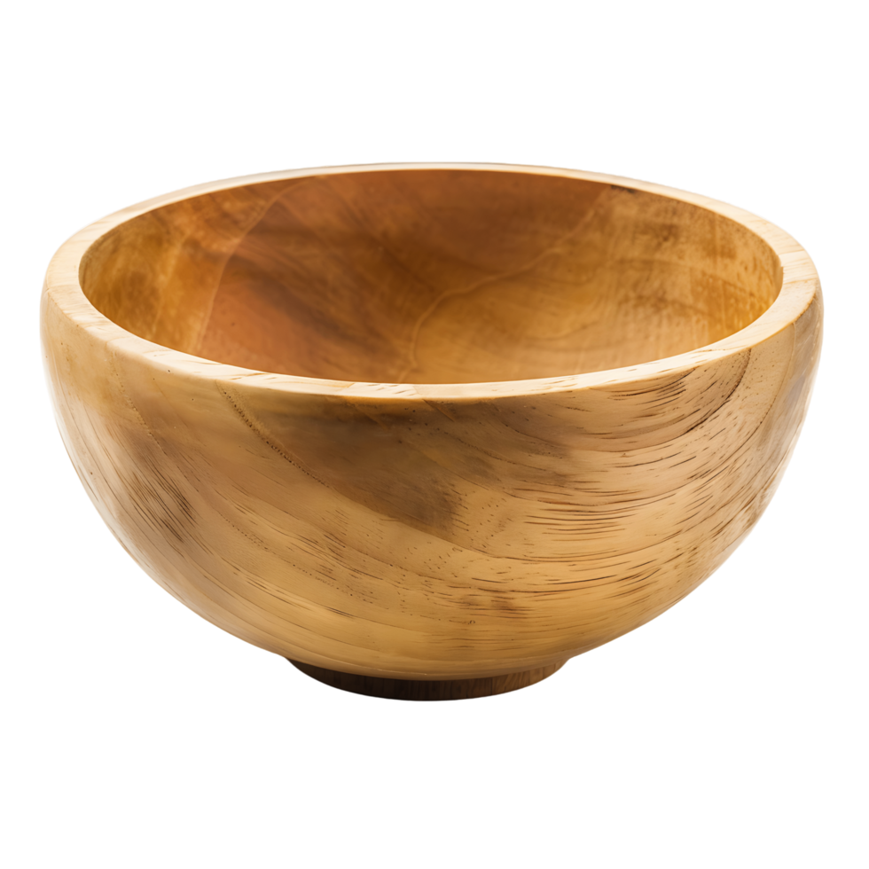 Clear Cutout of Wooden Bowl with Transparency png