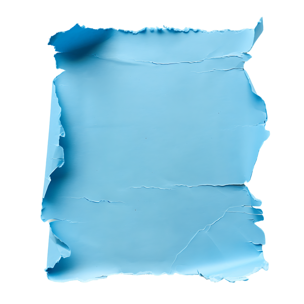 Isolated Blue Torn Paper Transparent Background png