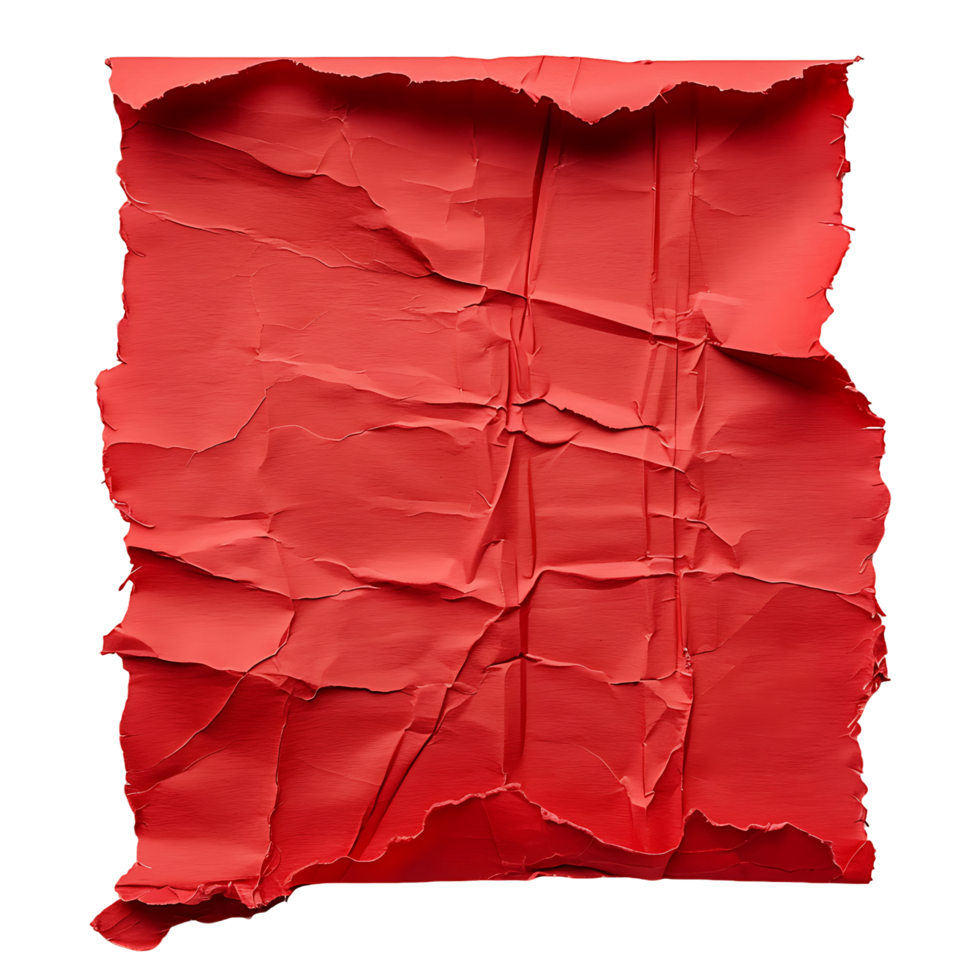 Clear Background Crimson Torn Paper Isolation png