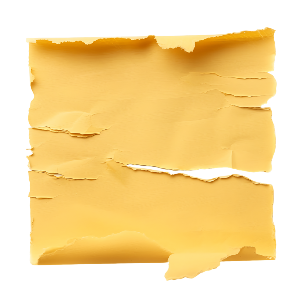 Isolated Gold Torn Paper with Transparent Background png