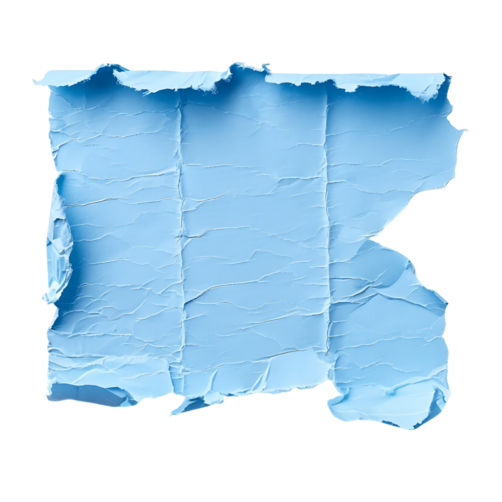 Isolated Blue Paper Tear Clear Background png