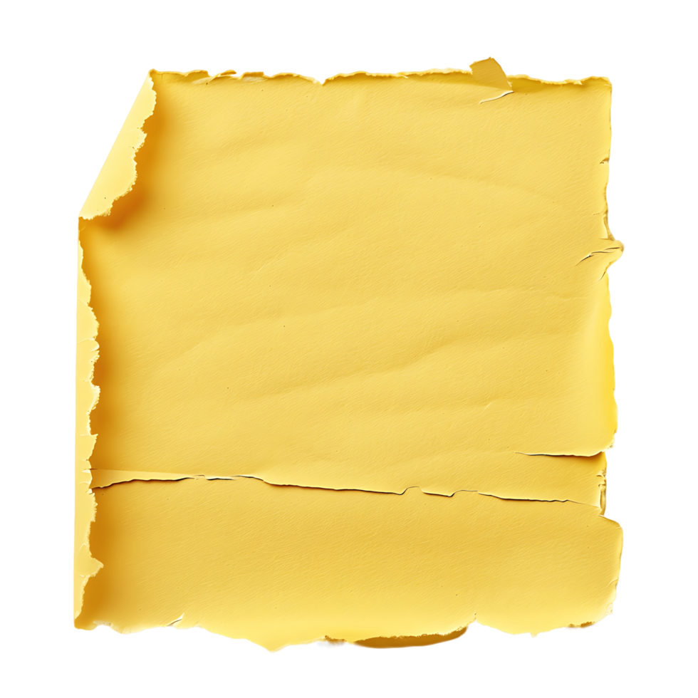 Transparent Background Cutout of Yellow Paper Tear png
