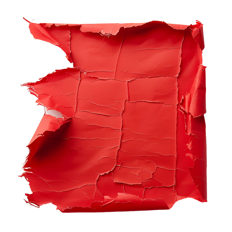 Isolated Red Paper Tear Clear Background png