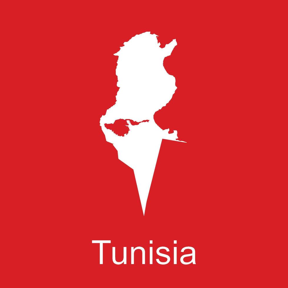 Tunisia map icon vector