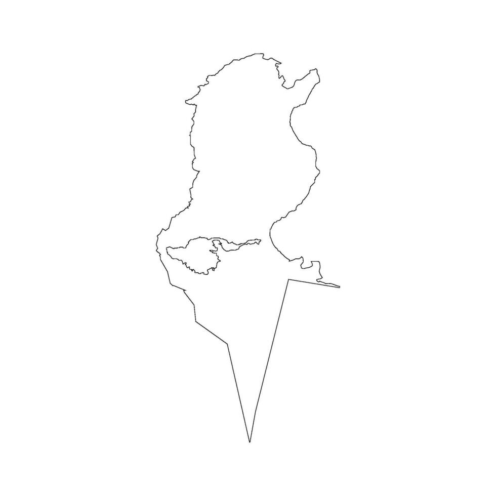 Tunisia map icon vector
