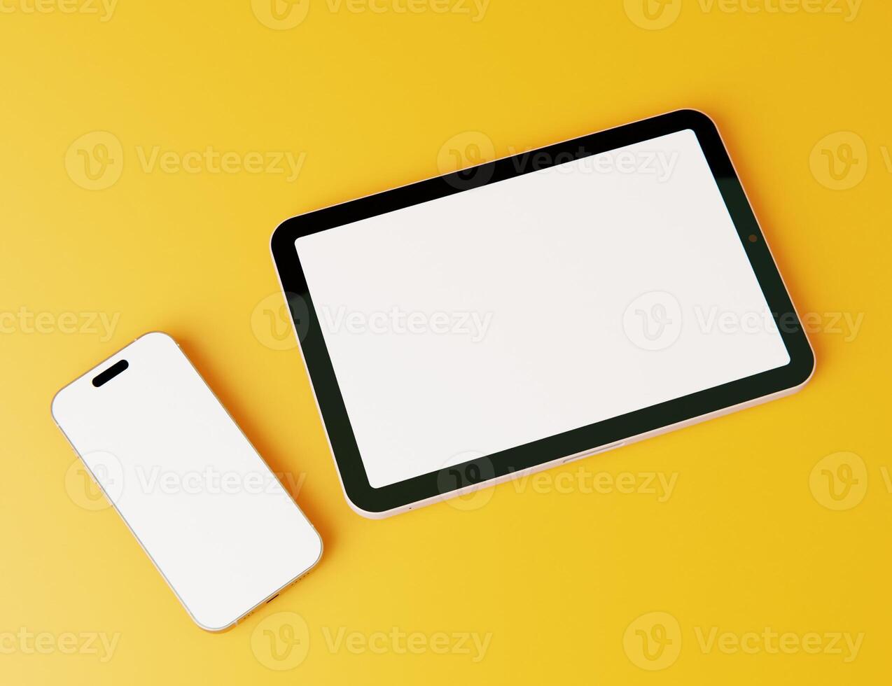 Tablet and Smartphone Mockup photo