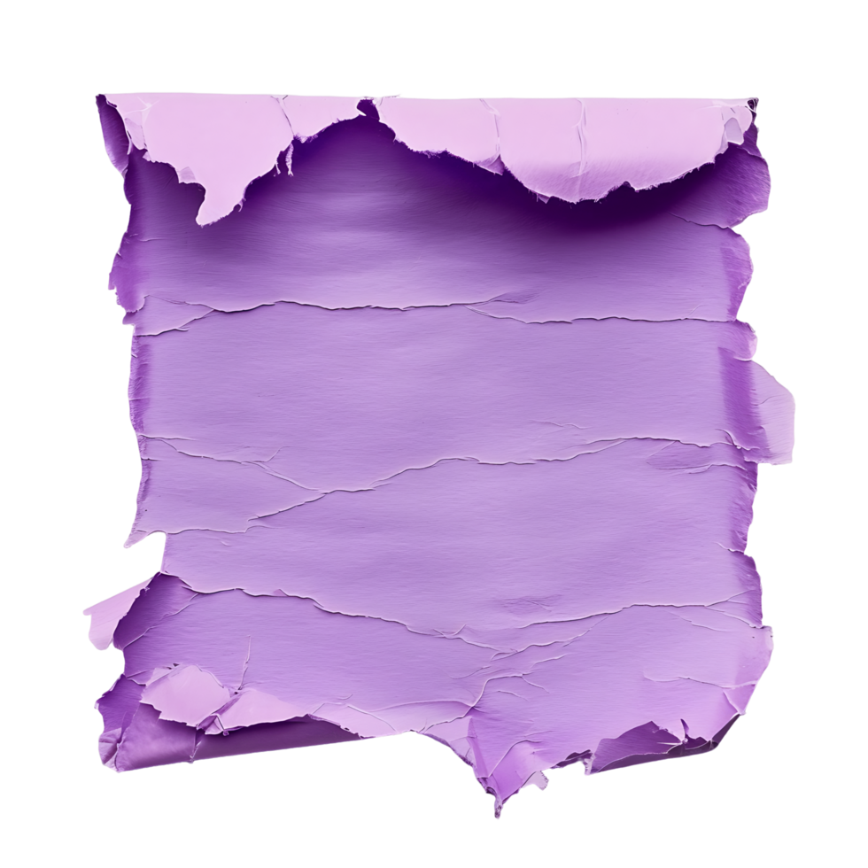 Isolated Violet Torn Paper with Transparent Background png