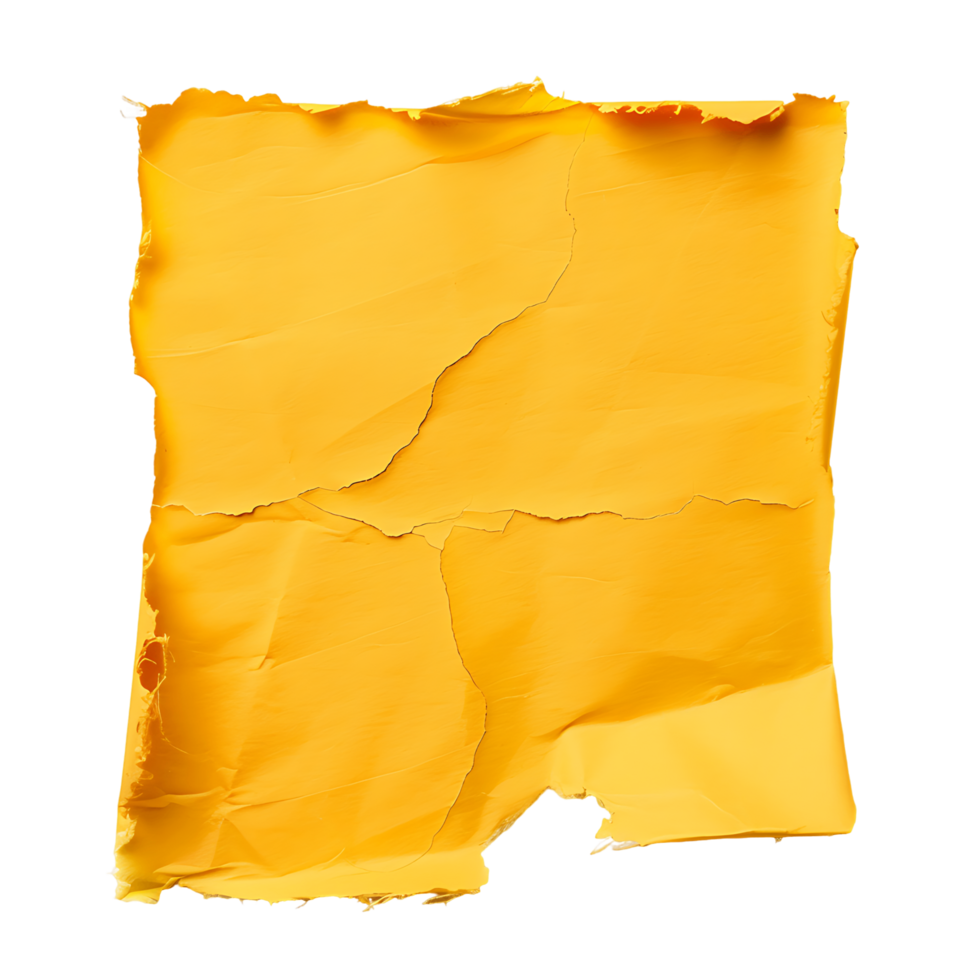 Yellow Paper Tear Isolation Clear Background png