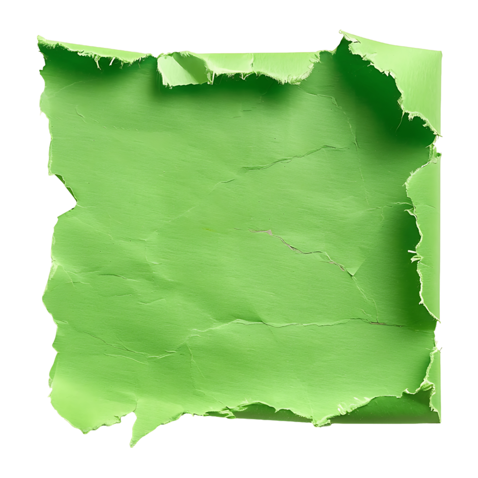 Clear Background Emerald Torn Paper Isolation png