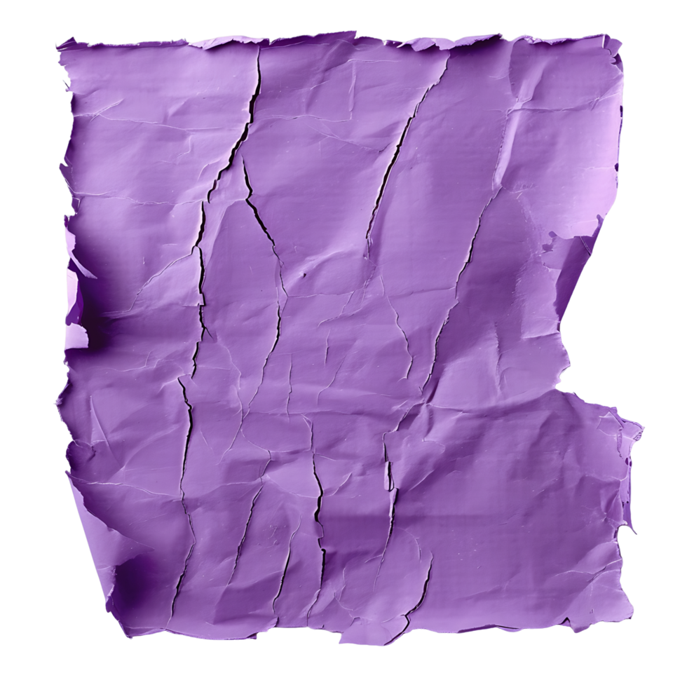 Isolated Violet Torn Paper with Alpha Channel png