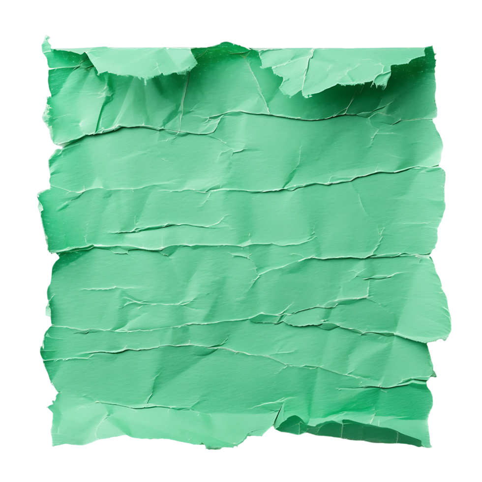 Transparent Background Cutout of Green Paper Tear png