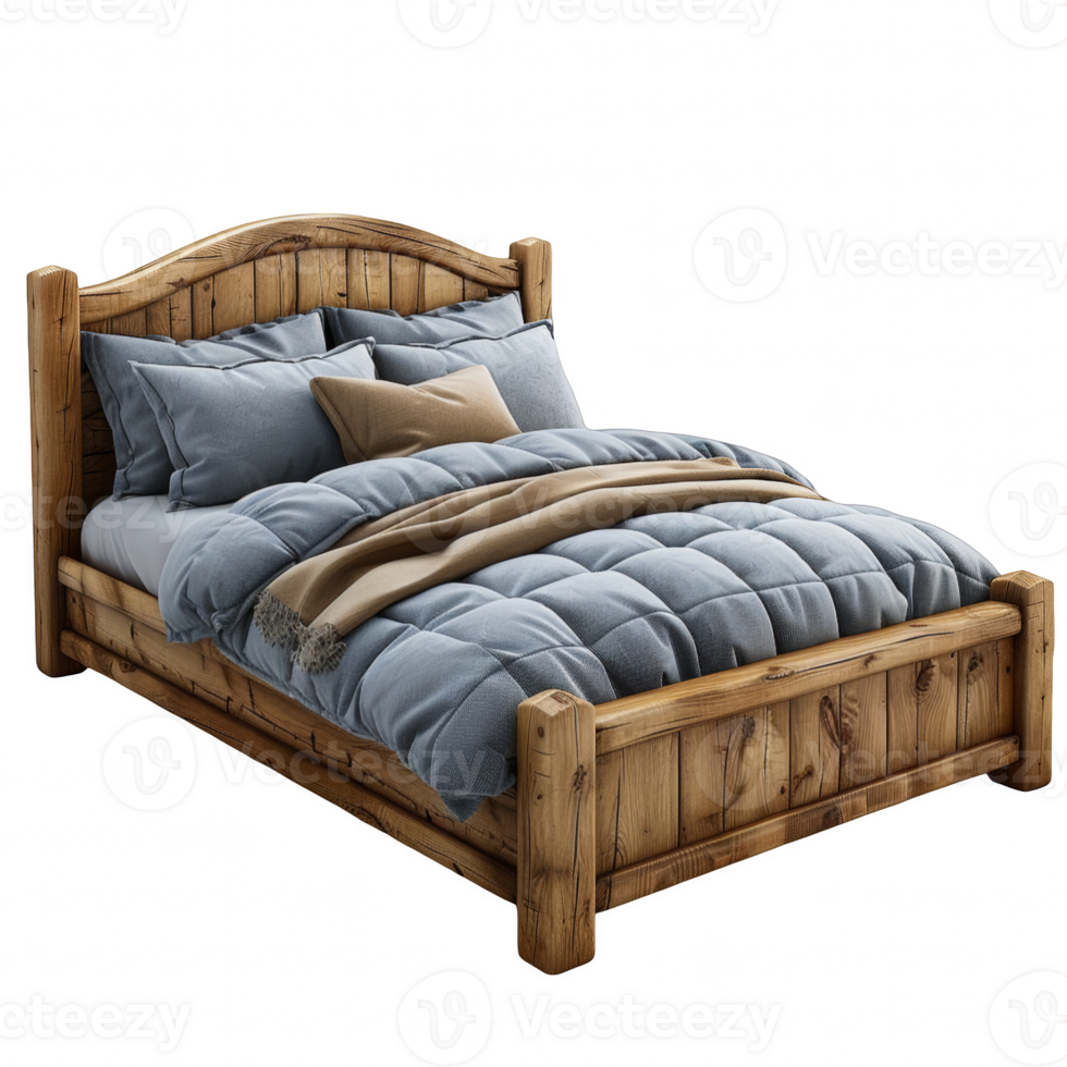 Modern Bed isolated transparent background png