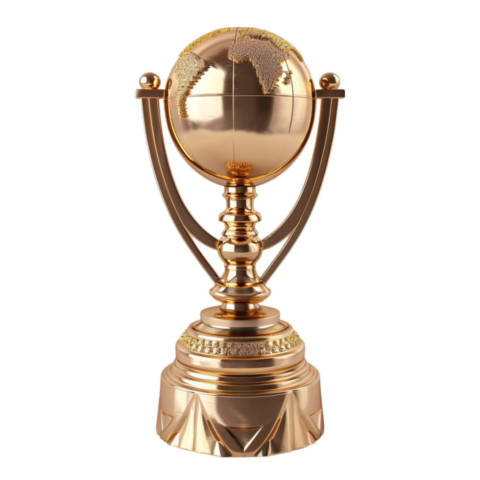 gold trophy on a transparent background. png