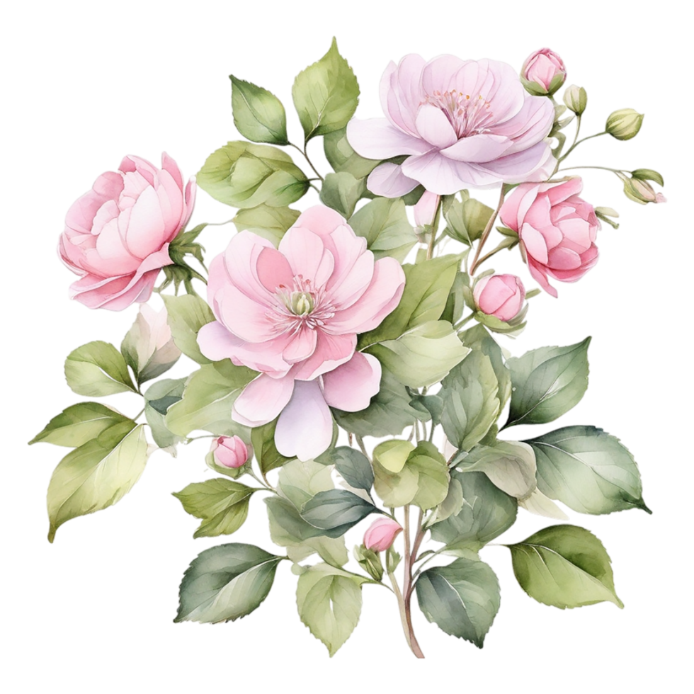 Watercolor Floral Flower Design, Watercolor Flower Arrangements Floral, Watercolor Flower Bouquet, Watercolor Flower Design png