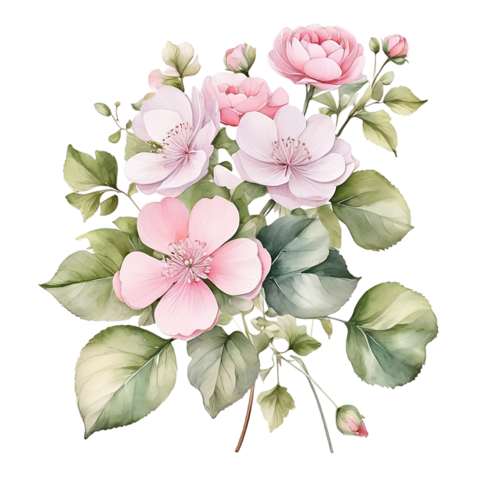 Watercolor Floral Flower Design, Watercolor Flower Arrangements Floral, Watercolor Flower Bouquet, Watercolor Flower Design png
