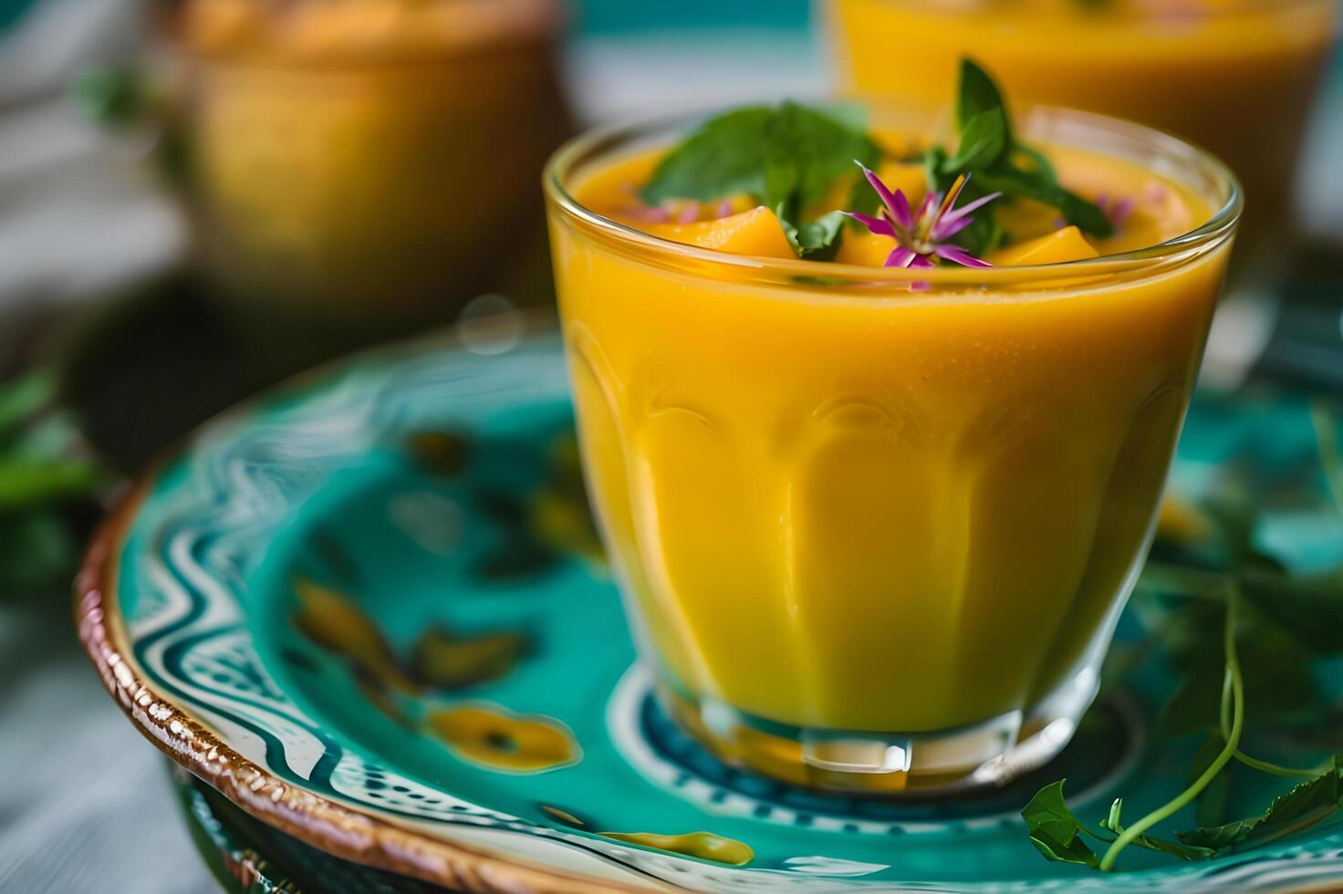 Tropical Elixir A Creamy Mango Lassi Oasis photo