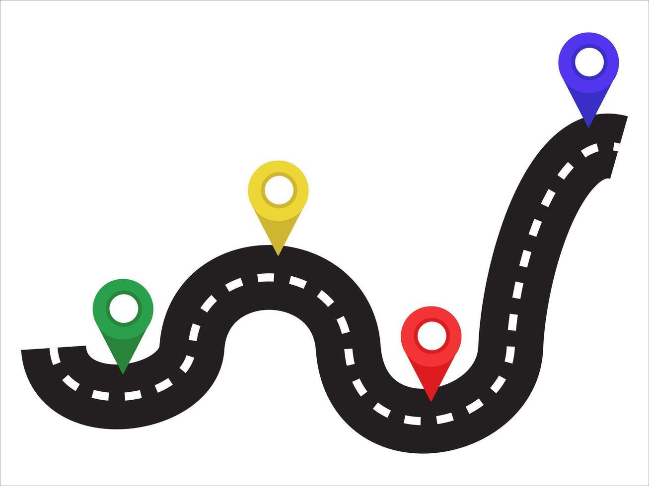 Road Map Background vector