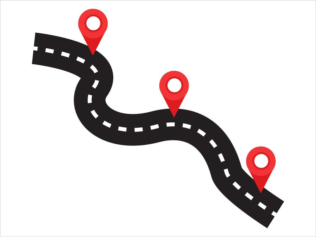 Journey Route Road Map Background vector