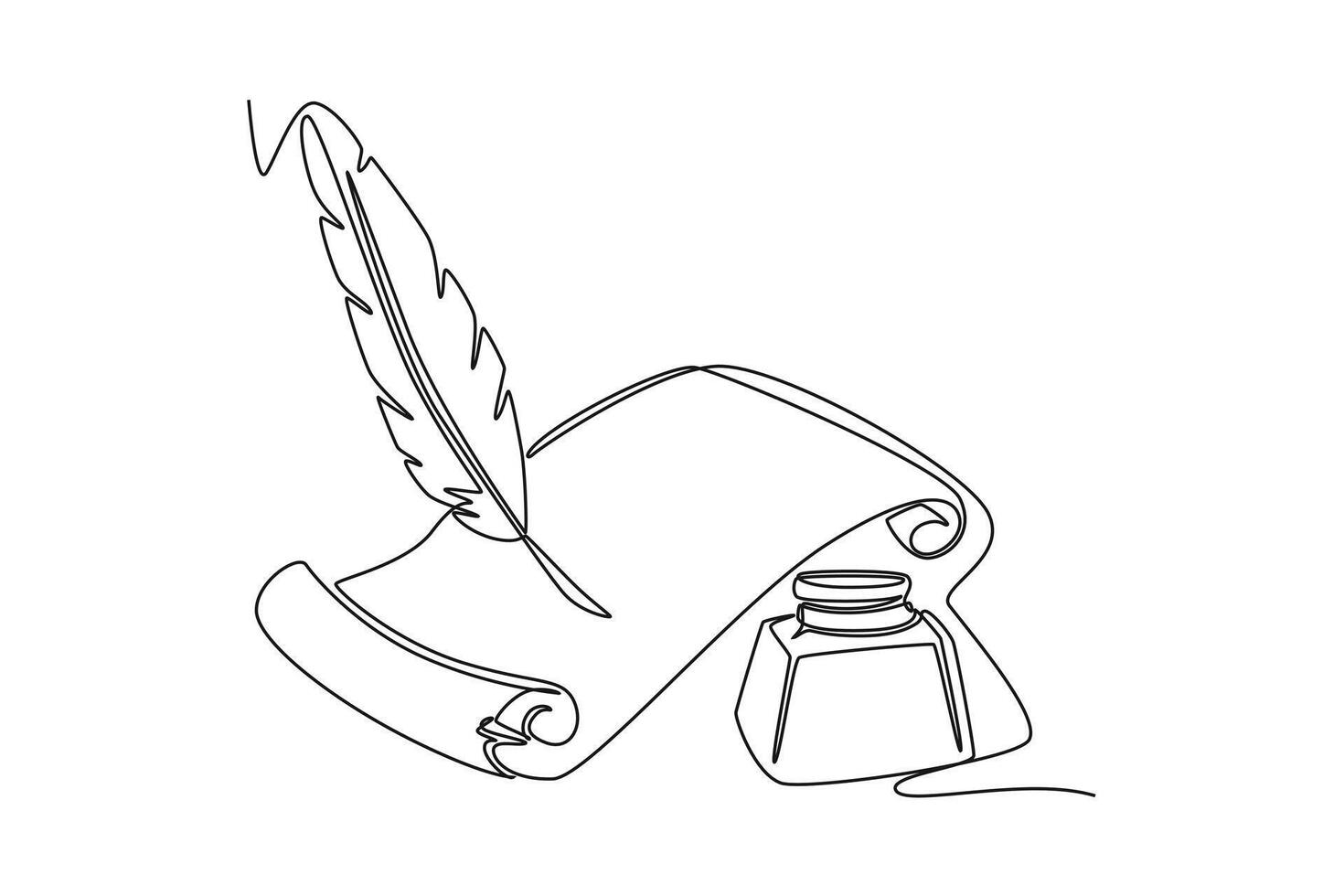 Law concept. Single line draw design. Full length animation illustration. High quality 4k footage. vector