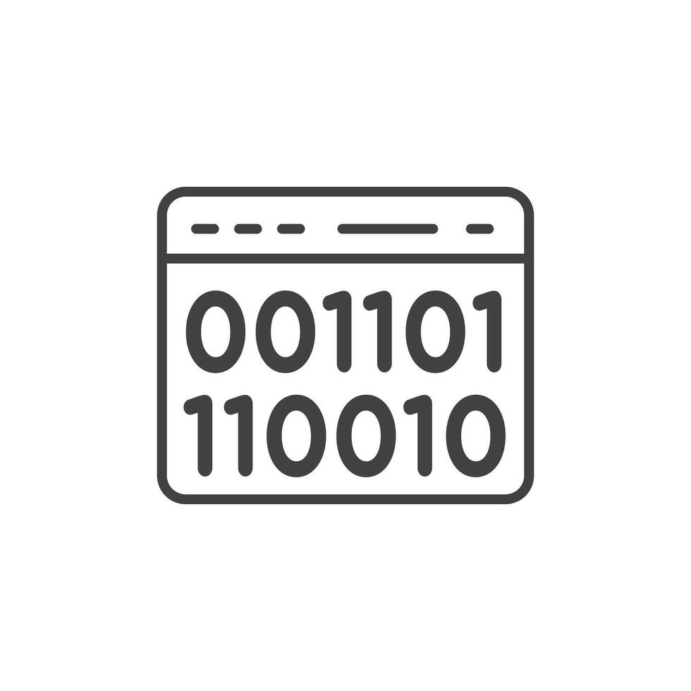 Binary code icon 46029073 Vector Art at Vecteezy