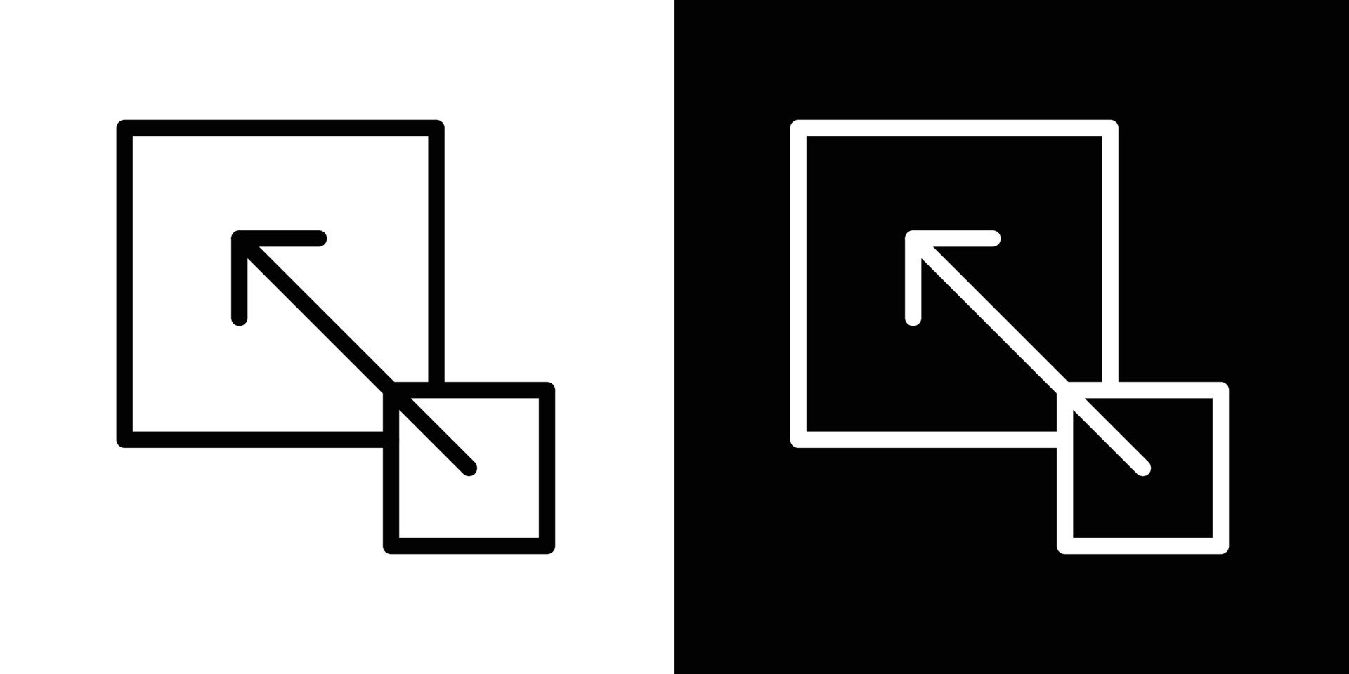 Resize icon set. 46029500 Vector Art at Vecteezy